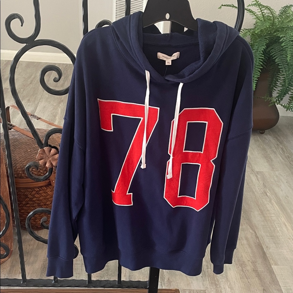 Grayson Threads Navy Hoodie with Red Number 78 Accents